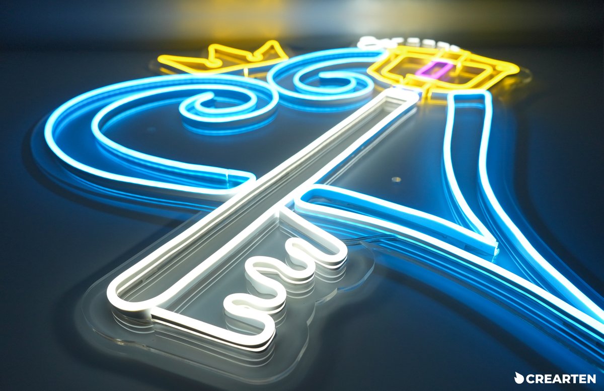 CreartenSHOP's tweet image. El neón de Kingdom Hearts en detalle. 👑✨