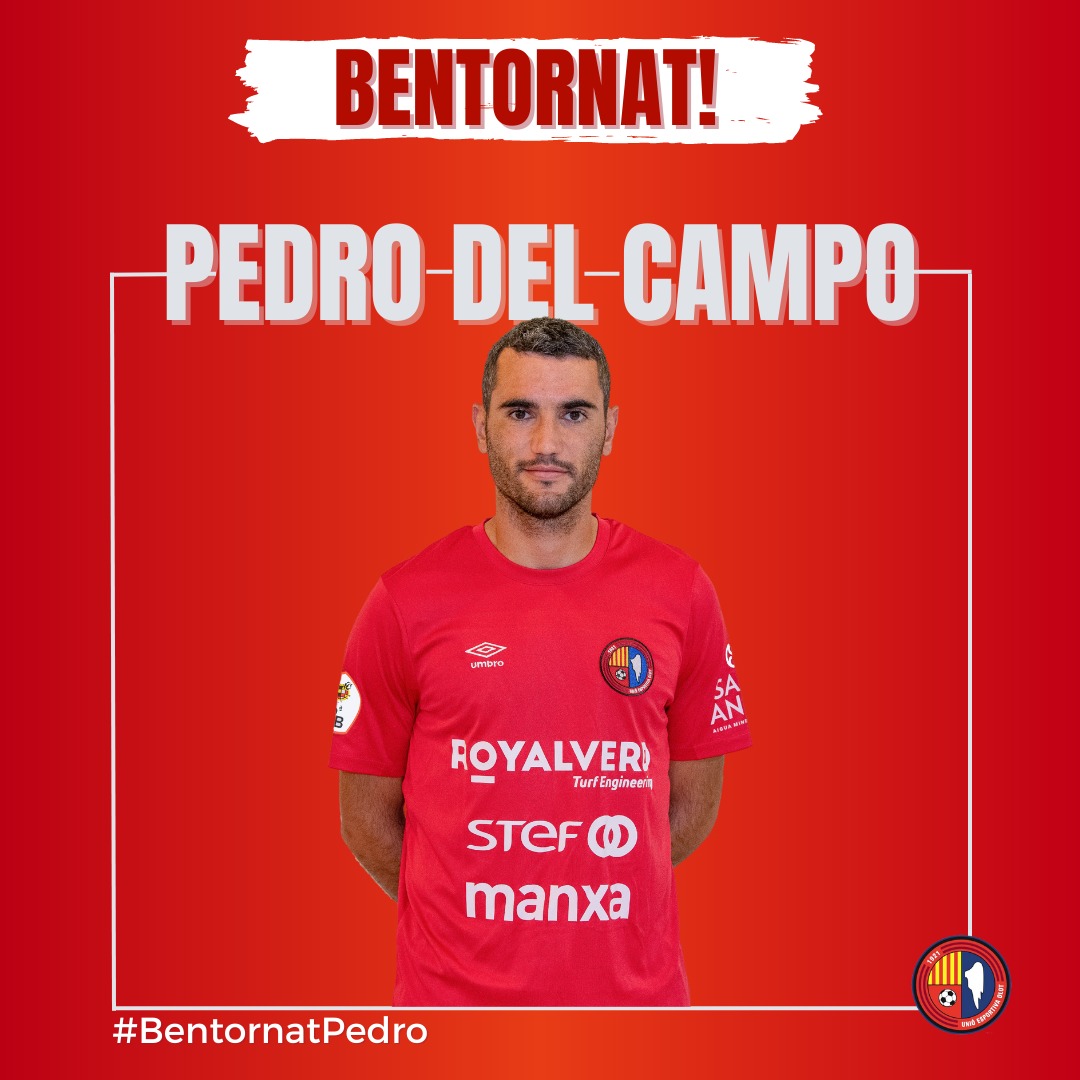 [OFICIAL]: ✍️🆕 Pedro del Campo (<a href="/NASTICTARRAGONA/">NÀSTIC DE TARRAGONA</a>), un retorn de traca i mocador.

🎩 L'interior figuerenc, de 31 anys, enceta la seva segona etapa a la #UEOlot

🤤 Contents de gaudir-te de nou, <a href="/Pdelcampo91/">Pedro del Campo</a>. Això és casa teva!

ℹ️ ueolot.com/2023/06/23/ped…

#BentornatPedro #3RFEF5
