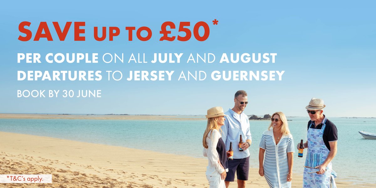 BOOK Jersey &amp; Guernsey in June ⚓🏖️

Book before 30th of June and save up to £50 per couple on all July and August departures to Jersey and Guernsey.

Jersey       ▶️ ow.ly/fWMl50OJ4zR
Guernsey ▶️ ow.ly/JmeA50OJ4zQ

Shorthaul@premierholidays.co.uk 
#WeAreABTAMembers