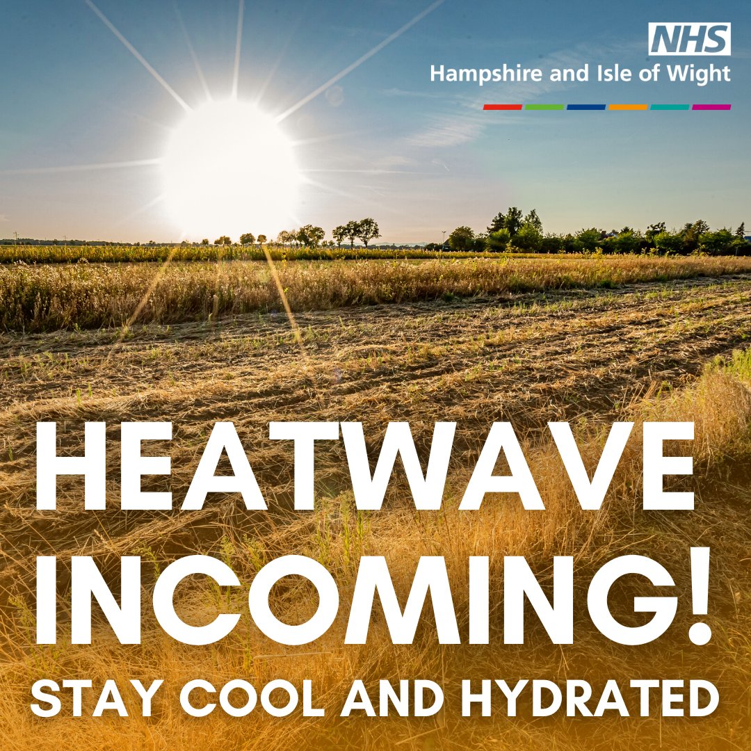 HIOW_ICS's tweet image. It's going to be another warm weekend! Enjoy it - but don't forget to take precautions to protect yourself from the sun, take plenty of breaks in the shade and stay hydrated. 🕶️ 👒 💦 

#heatwave