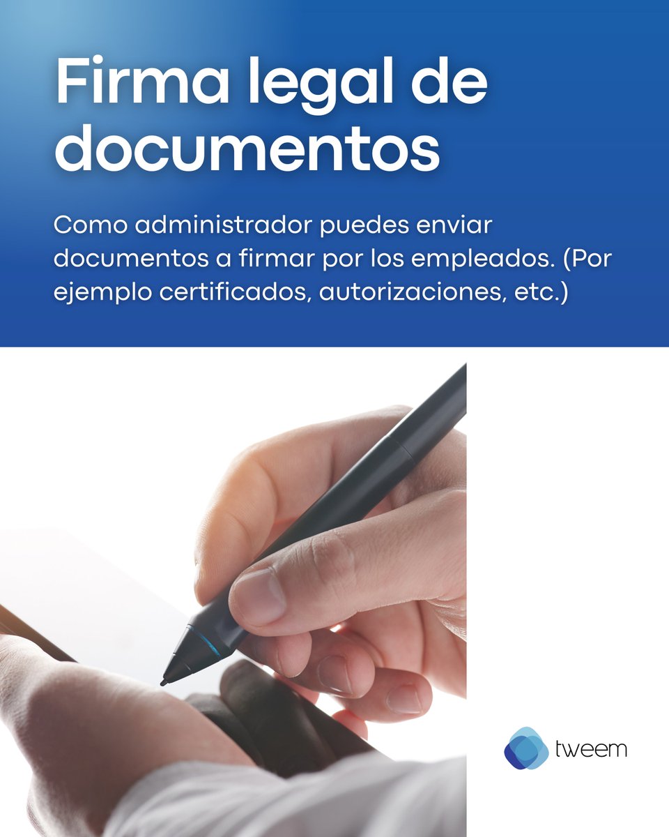 tweemHR's tweet photo. 🔵📂Gestión de documentos
Gestiona los documentos de recursos humanos de la empresa cómodamente y de forma centralizada
Descubre todas las funcionalidades de nuestra plataforma de RRHH que te ayudará a mejorar la productividad en la gestión de tus empleados.
#Tweem https://t.co/RKbS5sncmc