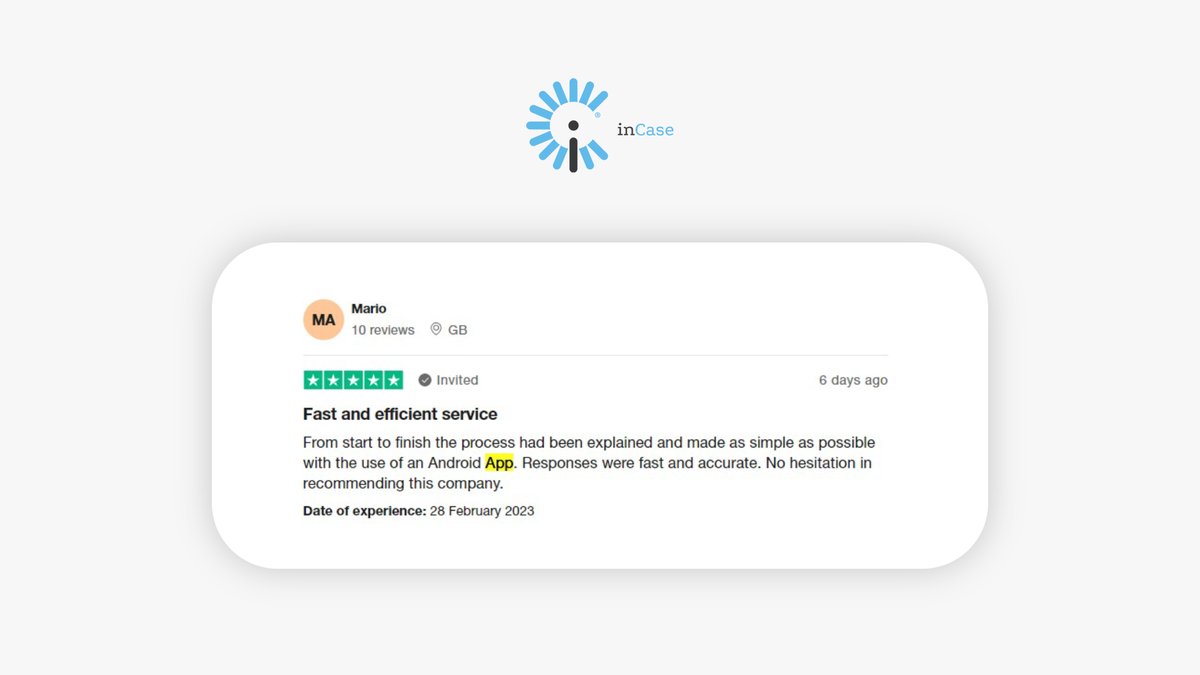 Speed up the process for both you and your clients! 🙌🎉

#inCase #LawApp #LegalApp #LawTech #LegalTech #Review #Testimonial #ClientReview