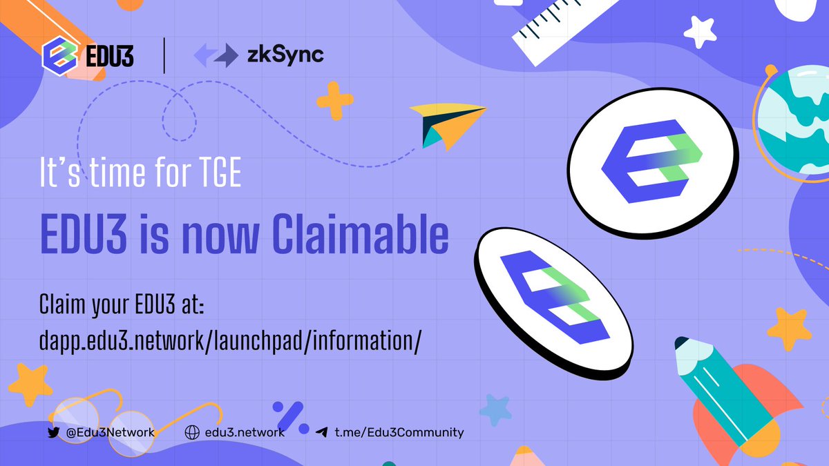 Edu3 📚 Live on zkSync Era tweet media