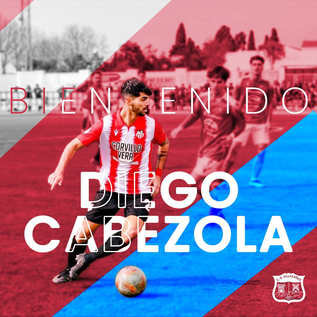 🚨𝙊𝙁𝙄𝘾𝙄𝘼𝙇 |  𝙏𝙀𝙍𝘾𝙀𝙍𝘼 𝙍𝙁𝙀𝙁🚨

🄵🄸🄲🄷🄰🄹🄴🅂 • 2023/24 

✅ Diego Cabezola

<a href="/DiegoCRguez3/">DiegoCRguez3</a> ✍️ <a href="/cd_villacanas/">CD FIBRITEL VILLACAÑAS</a> 

🗣️ Lateral izquierdo - 25 años 

🛡️ Procede del <a href="/cdazuaga/">CD Azuaga</a>  

#Fichajes #TerceraRFEF #TerceraCLM