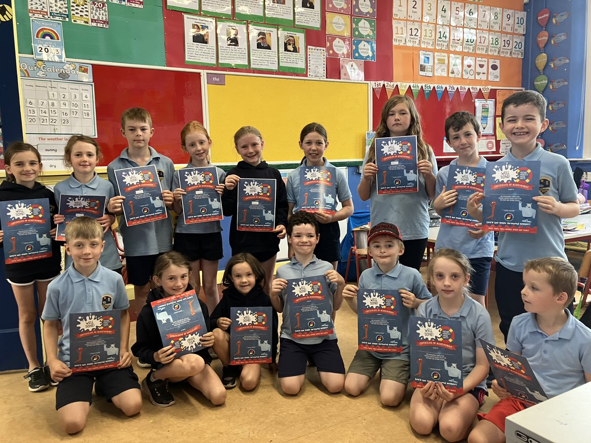 CloneenNS's tweet photo. Happy faces after receiving their certificate for completing the PAWS water safety programme https://t.co/9arusMe9m4