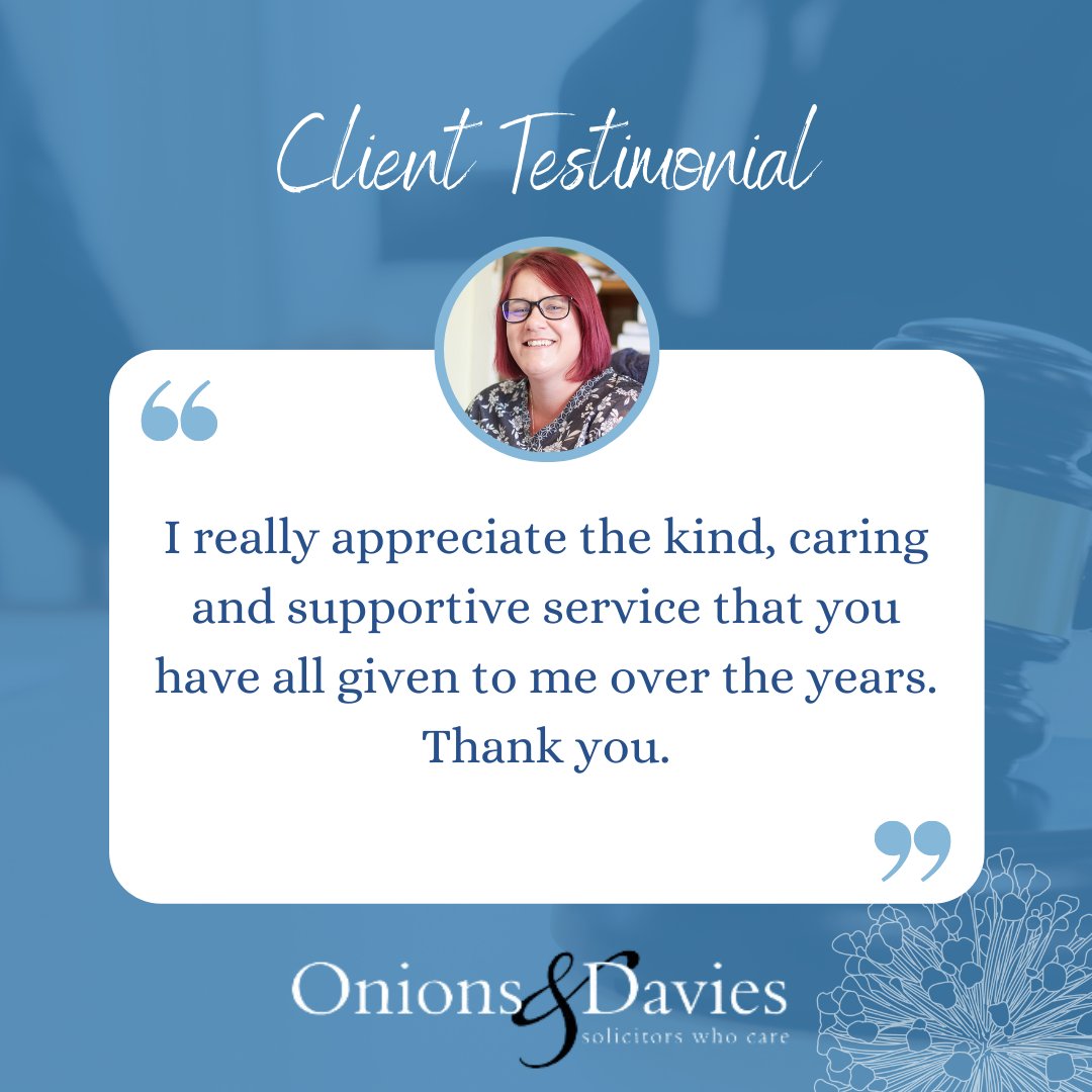 We pride ourselves on our friendly, personal approach while providing specialist, professional advice. For a compassionate and personalised service for various legal matters, do not hesitate to contact us on 01630 652405.

#feedbackfriday #solicitors #law #uklaw