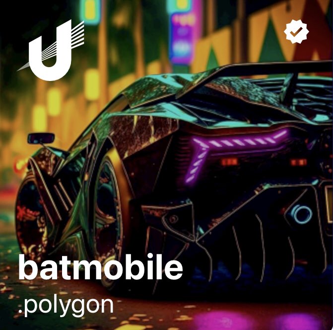 BatMobile.polygon 
Open to offers on @opensea opensea.io/assets/matic/0… #batmobile #batman #superhero #metarides #nft #web3  #polygon #PolygonCommunity #PolygonID #PolygonNFT #domainforsale #domainnamesforsale #digitalid #udfam #unstoppabledomains