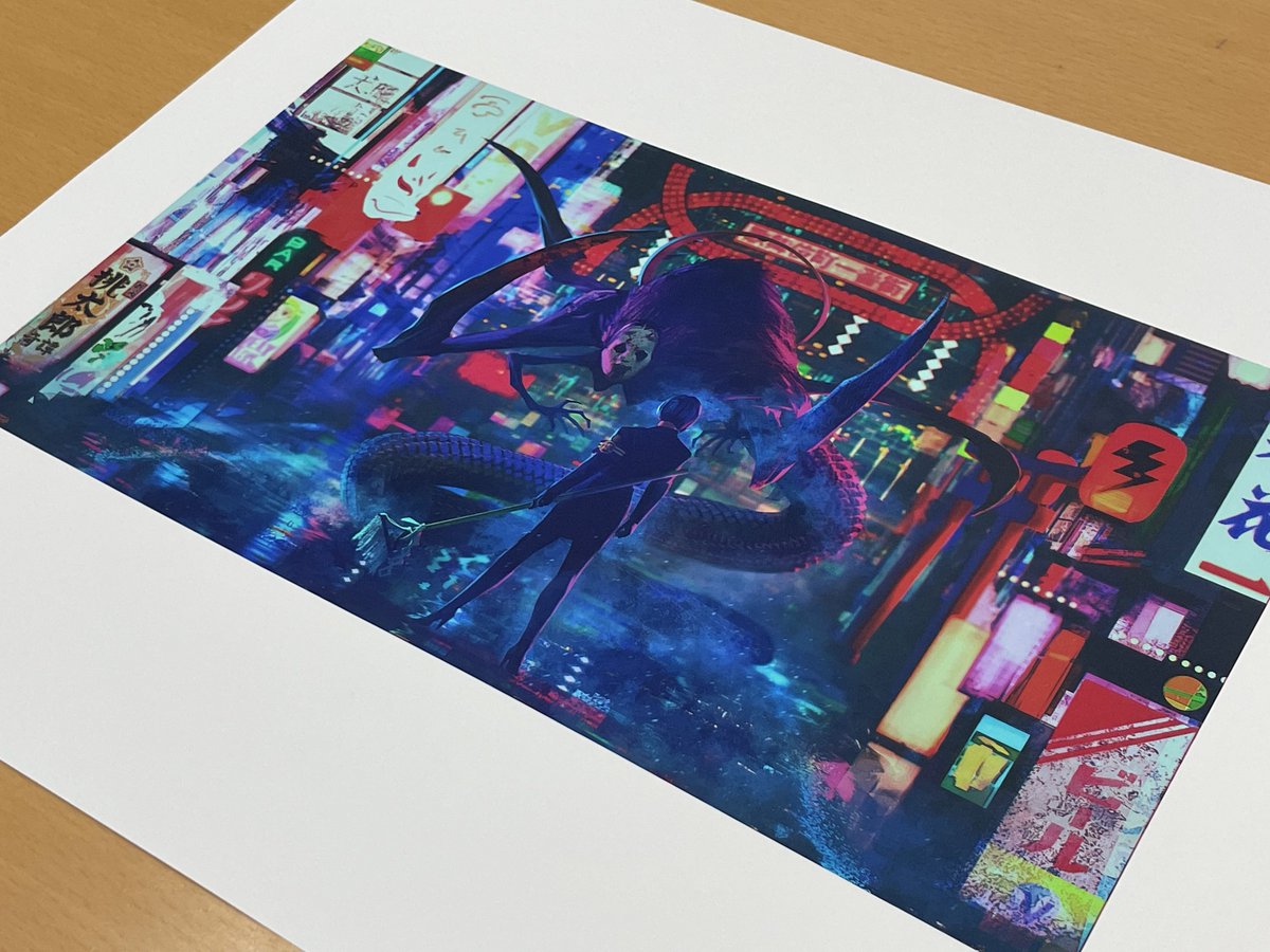 「先日画集としてまとめられた私の創作シリーズ「戯画☆桃太郎奇譚」ですが複製原画を販」|友野るい★画集出ますのイラスト