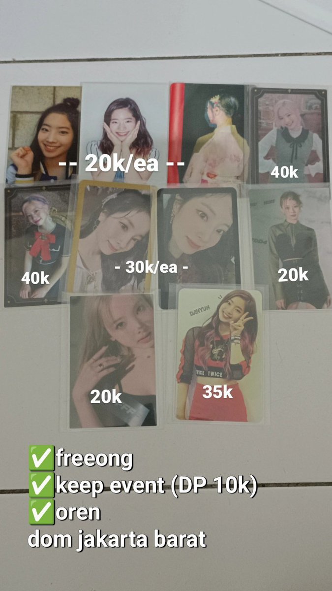 anakyangteladan's tweet photo. Soree
jajan yukk, mumpung bntr lg event (25.6)
🏠 dom jakarta barat

t. WTS PC TWICE NAYEON JEONGYEON MOMO SANA MINA DAHYUN CHAEYOUNG TZUYU WIL TSB PAGE TWO TYOY B1&amp;2 TOL FOL MORE N MORE https://t.co/s2c87Bh2Y3