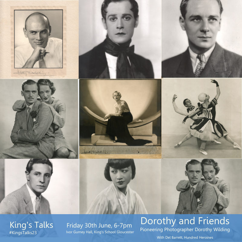GlosHistFest's tweet photo. ⭐️This Friday @delbarrett007 chair & founder of @HundredHeroines to hear all about a truly remarkable photographer in Dorothy & Friends:#PioneeringPhotographer #DorothyWilding Fri 30Jun 6-7pm Ivor Gurney Hall @KingsSchoolGlos https://t.co/C9yc88jtR6 #GlosHistFest23 #KingsTalks https://t.co/kJ5W77dyL6