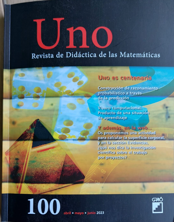 pbeltranp's tweet photo. Tremenda ilusión participar en el especial número 100 de la revista UNO @EditorialGrao con esta compañía y sobre un tema que nos fascina: "Medir es una actividad matemática: hay que tomar medidas". https://t.co/M912lPBT0N