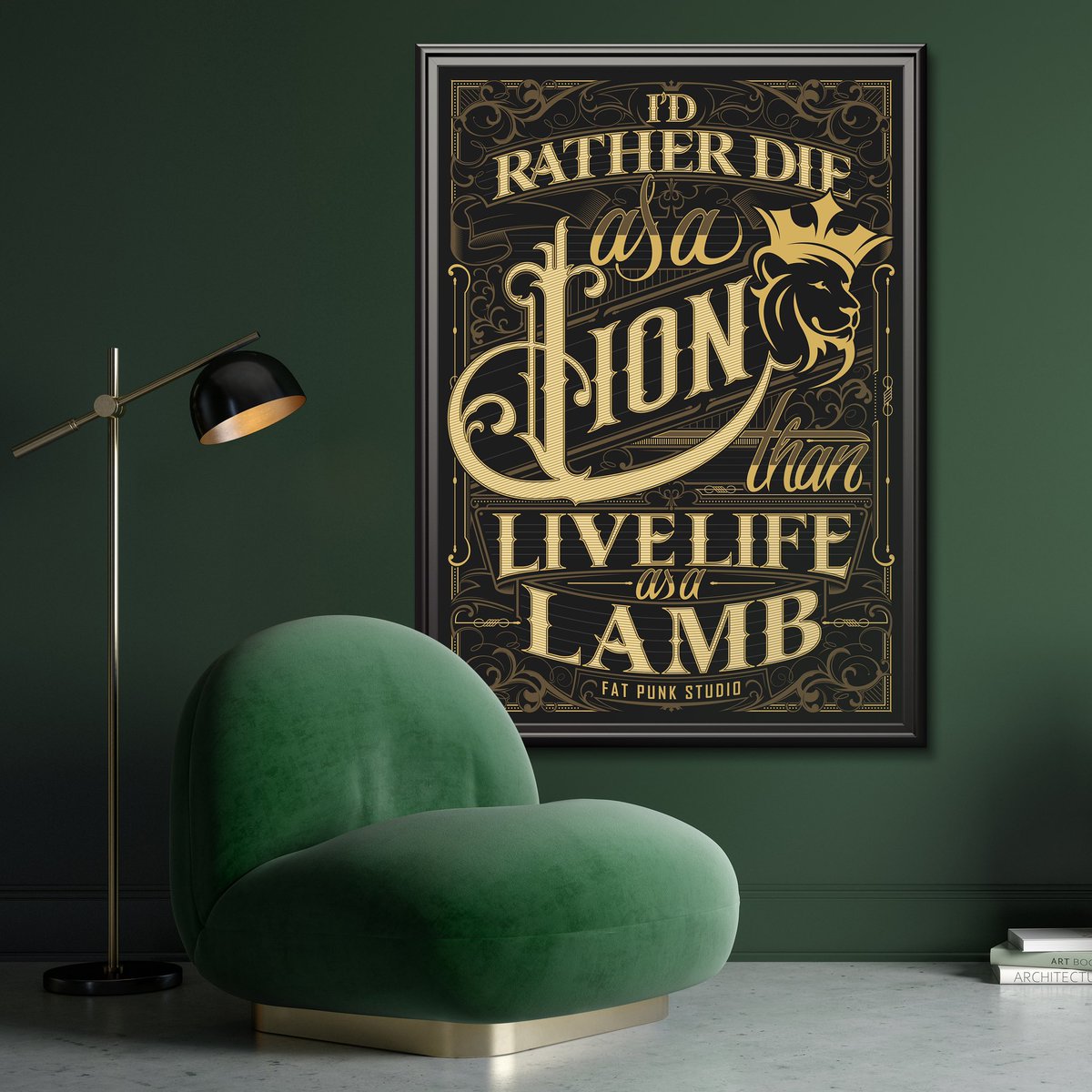 Artfully crafted. Featuring emblematic details, the iconic “Lions and Lambs” print captures the #art of #typography with a bold contemporary allure. Explore #FatPunkStudio’s Art via link in bio
•
#FatPunkStudioArt #FPSArt #contemporaryart #interiorartwork #interiorart