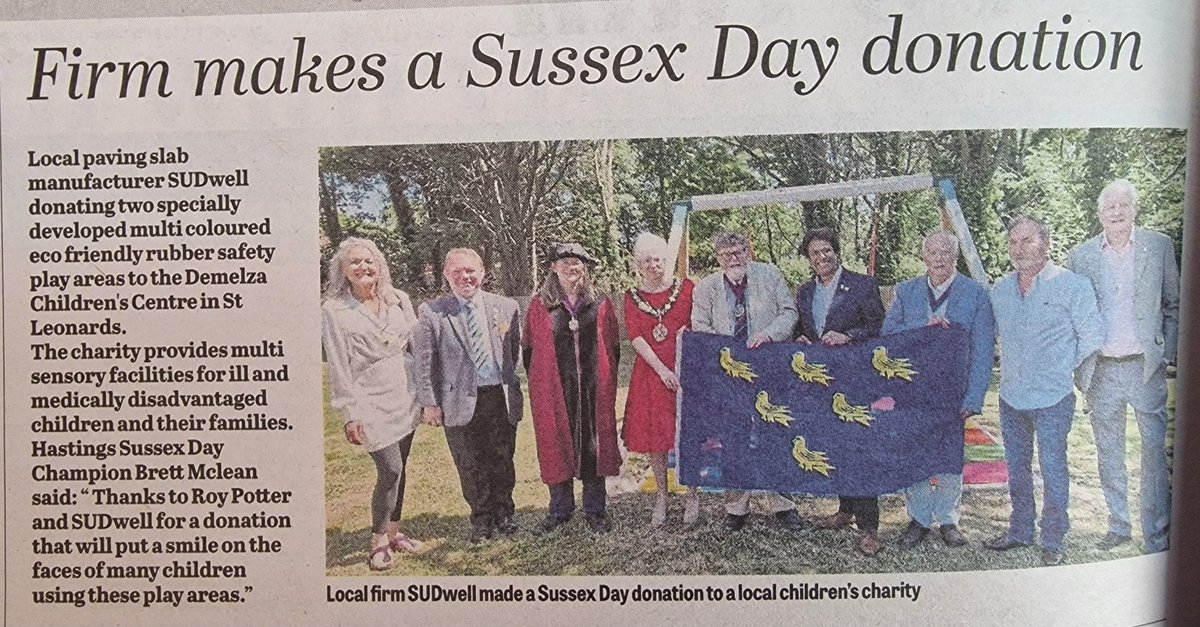 Thanks to the @HastingsObs for covering this #SussexDay story. @DemelzaCharity @SUDwell @bexhilltc @RotherDC @EastSussexCC @PennyEllisBB2 @Abul_Azad786 @hastingsbc