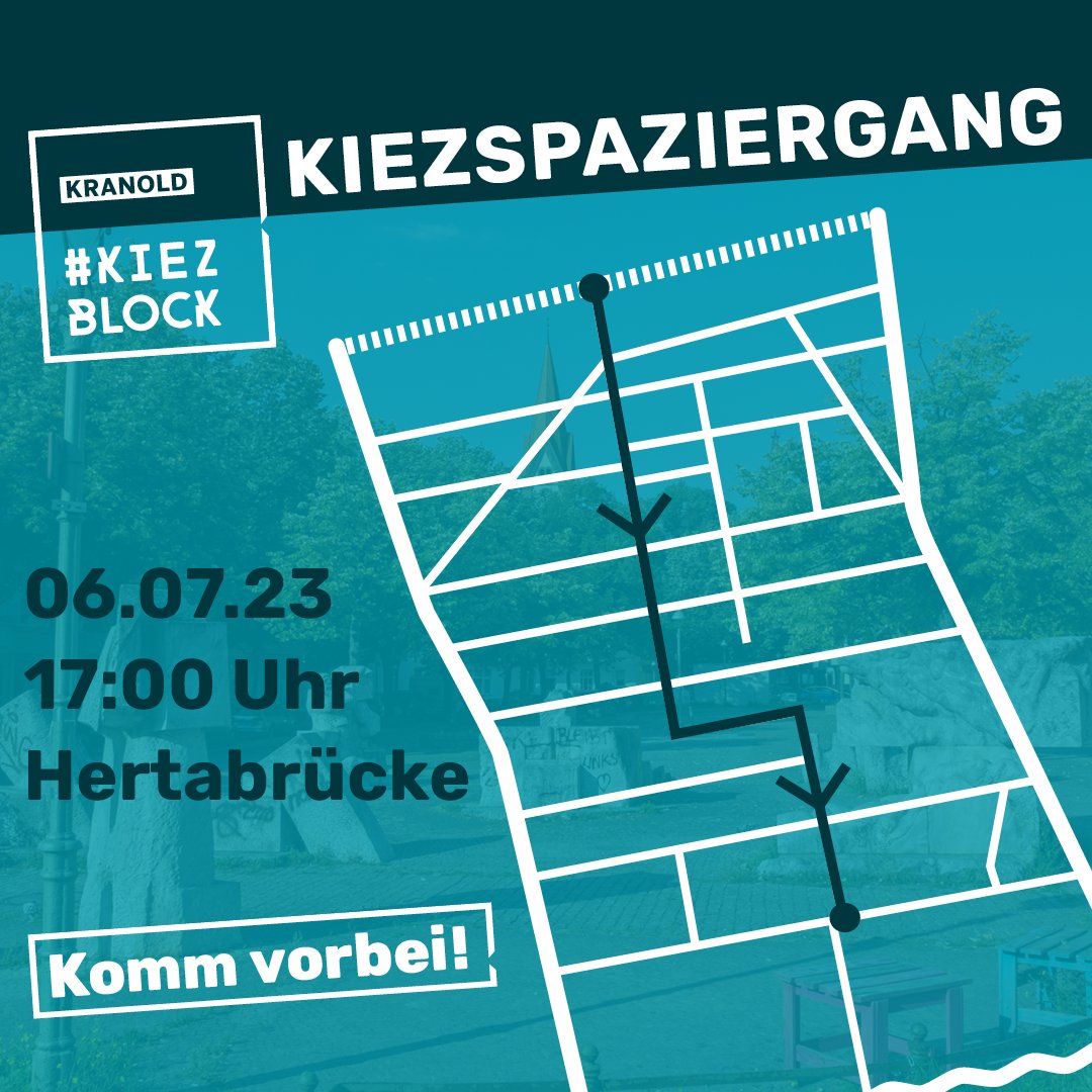 Wir machen einen #Kiezspaziergang!
Gemeinsam mit Euch wollen wir Ideen und Erfahrungen sammeln und überlegen, wie wir den #Kranoldkiez nachhaltig und lebenswerter gestalten können. Gerade jetzt müssen wir zeigen, dass Berlin eine nachhaltige #Mobilitätswende möchte. Kommt vorbei.