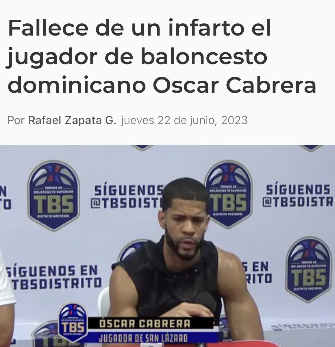 JulioRazona's tweet photo. La desgarradora historia del basquetbolista que había sufrido miocarditis luego de recibir dos dosis de Pfizer y exhortaba para que nadie se las coloque,  porque le habían arruinado su carrera deportiva. Le costó su vida. https://t.co/5ccZeKD0oO