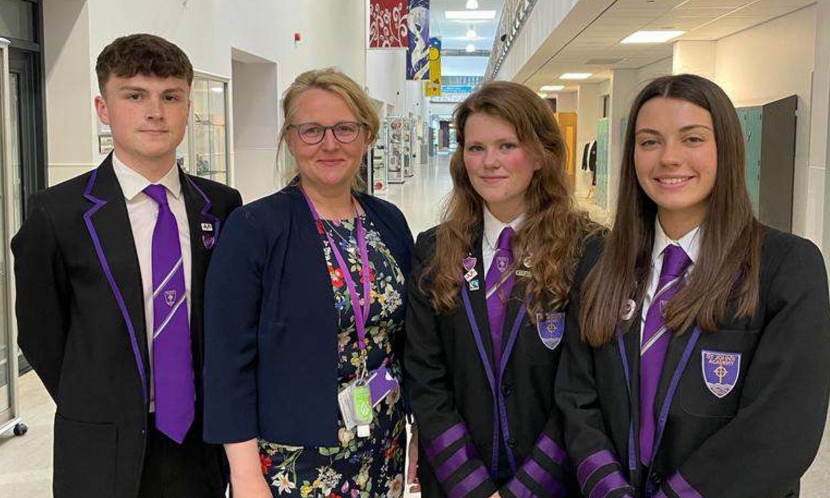 Introducing our new pupil leaders who completed their first task of comparing the prize-giving ceremonies this week so ably....Marc Kerr, Chloe McKeag and Rebecca McAninch. #Achievement #Respect