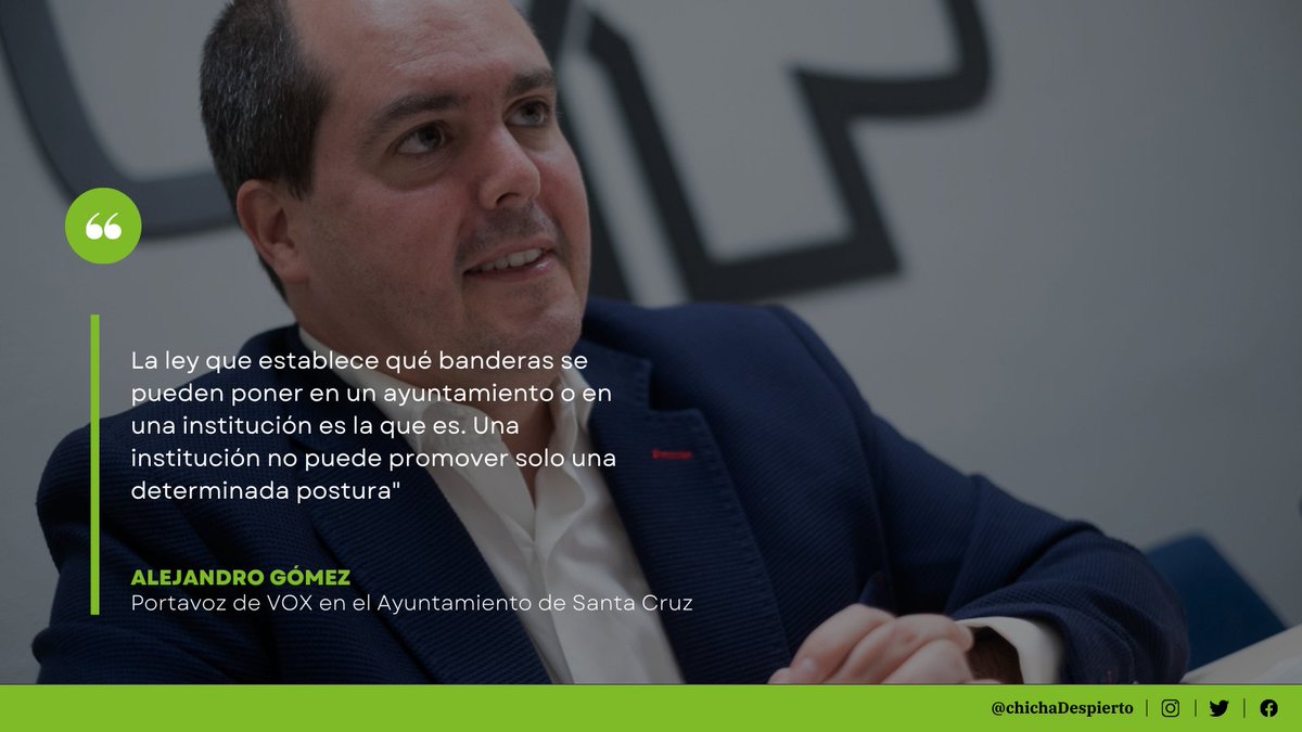 nivariatv's tweet photo. Las escandalosas declaraciones del portavoz de VOX esta mañana en @RadioMarcaTfe, sobre la bandera del LGTBI+. Desde el chichaDespierto nos preguntamos cuál es la otra postura que se enfrenta a la postura de defender los derechos entre iguales que defiende el colectivo LGTBI+ https://t.co/m9hjI51UkS