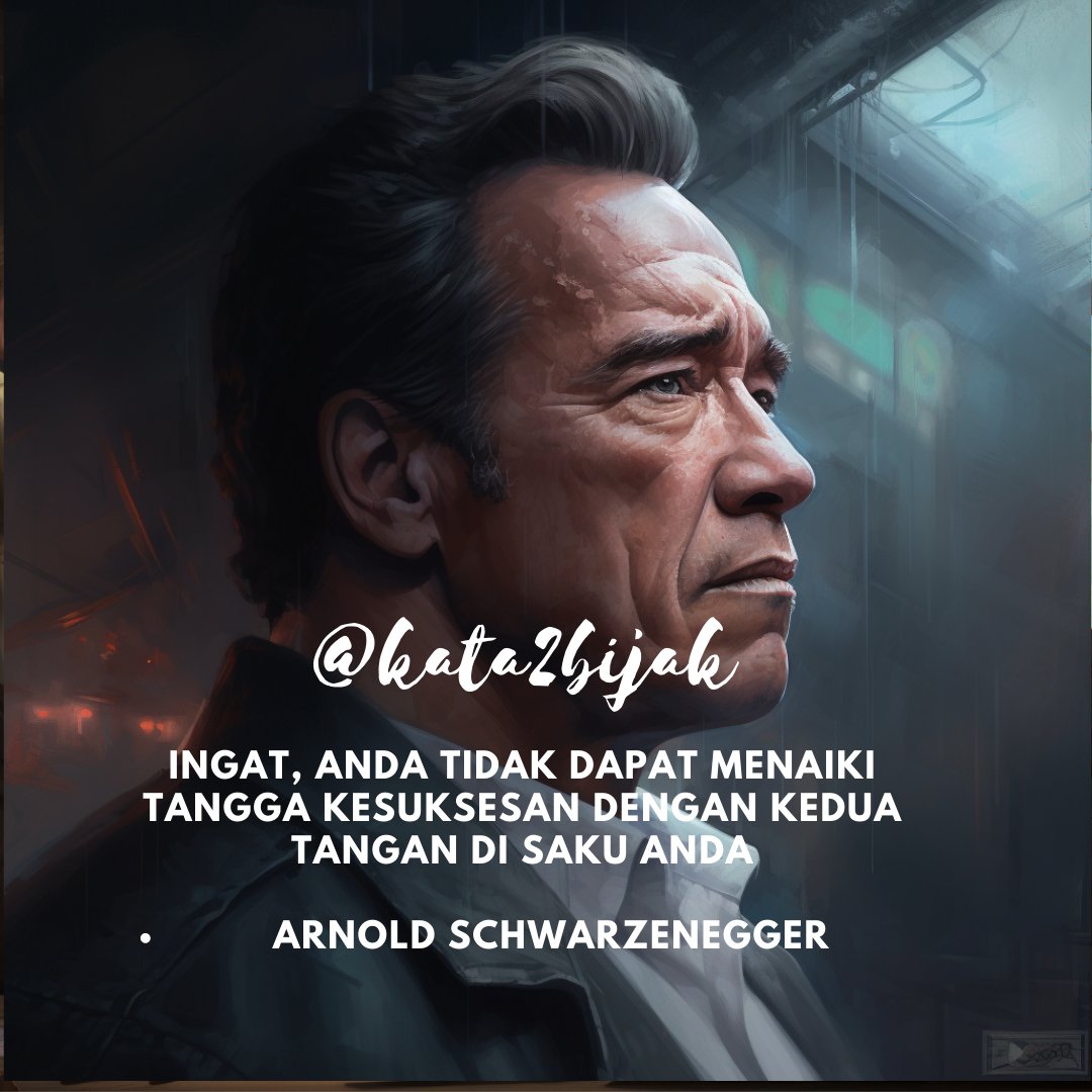 kata2bijak's tweet photo. Ingat, Anda tidak dapat menaiki tangga kesuksesan dengan kedua tangan di saku Anda

Arnold schwarzenegger
@Schwarzenegger https://t.co/32lLxeMypD