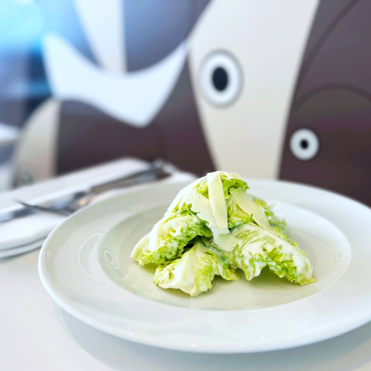 Super fresh and crunchy baby cos lettuce with a creamy Sardinian Pecorino dressing #newonthemenu #summerloving 🥬☀️🥬☀️ #Olivomare