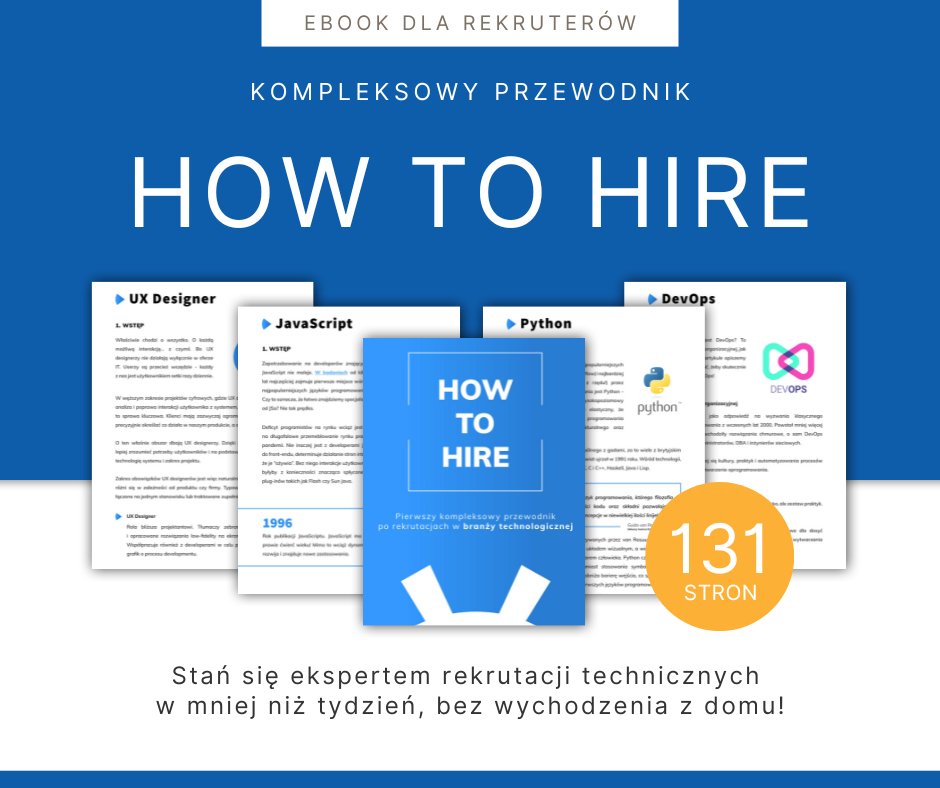 Dziś zapraszamy do sprawdzenia naszego odświeżonego #HowToHire! 🐝 To kompleksowy przewodnik po rekrutacjach IT, w którym na 131 stronach są szczegółowe opisy aż 14 ról charakterystycznych dla rynku. Szczegółowe informacje i link do pobrania: hubs.ly/Q01VzKPx0! #beetalents