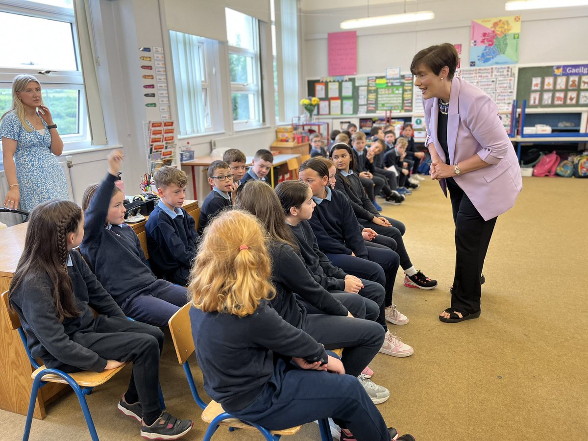 NormaFoleyTD1's tweet photo. What a morning in Scoil Mhuire Kisceam , Cork with @mmoynihantd and @bernardmoyniha4. A celebration of music with beautiful dancing, singing and one of the best brush dances I’ve ever seen. Thanks to the entire school community for a magical start to the day https://t.co/W3EjezkXlI