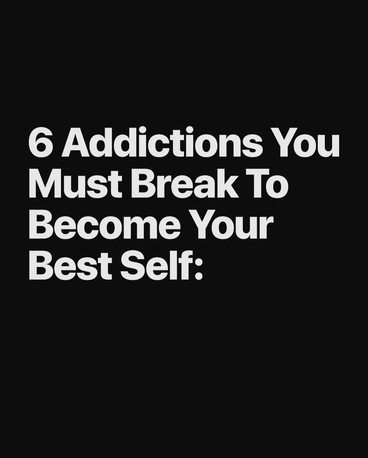 ZafarMirzoQuote's tweet photo. 6 Addictions You Must Break To Become Your Best Self:

-Thread- https://t.co/J6XFKNuVVD