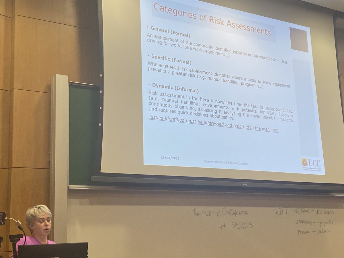 ⁦<a href="/eleanormcc26/">Eleanor McCarthy</a>⁩ presenting on categories of #riskassessment in healthcare ⁦<a href="/ConfSafe6376/">SafePatientCareConf</a>⁩ ⁦<a href="/UCCPublicHealth/">UCC School of Public Health</a>⁩ ⁦<a href="/HSELive/">HSE Ireland</a>⁩ ⁦<a href="/hpscireland/">HSE Health Protection Surveillance Centre (HPSC)</a>⁩ ⁦<a href="/JosephineGalwa1/">Josephine Galway</a>⁩ ⁦<a href="/eimeartb/">Eimear Brannigan 🇪🇺🇮🇪🇬🇧</a>⁩ ⁦<a href="/NursingHomesIre/">Nursing Homes Ireland</a>⁩ ⁦<a href="/LhpSkillnet/">Leading Healthcare Providers Skillnet</a>⁩ ⁦@NationalQPS⁩ #IPC