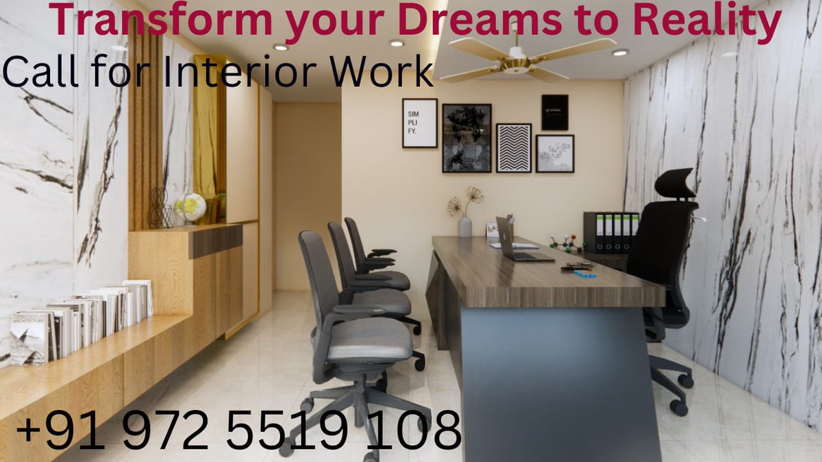 Call us for Interior Design with Execution. Construction and Renovation Work. 9725519108