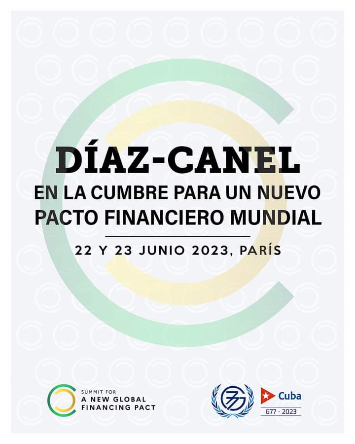 Que honor para los Cubanos, Nuestro Presidente Presidiendo el Grupo de los 77 y además formando parte del nuevo Pacto Financiero #Cuba no está Sola.Adelante Cubanos,esto es tarea de grandes.#Artemisa,#Cuba.<a href="/GladysArtemisa/">Gladys Martínez Verdecia</a> .