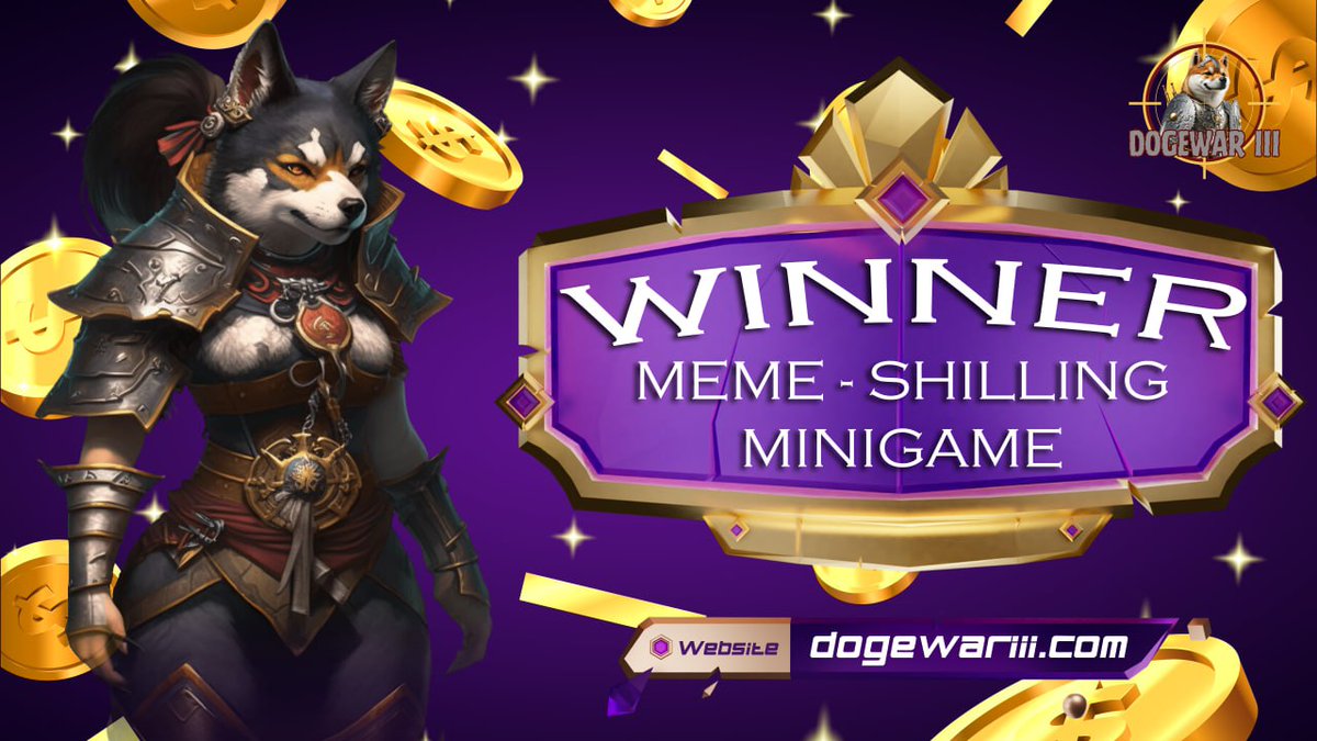DogeWarIIIx1000's tweet photo. 🔥 DogeWarIII MEME - Shilling - MINIGAME Competition 🎉 

❤️Level 2 Contest - Today

https://t.co/7hJg0jxrE4

#DOGEWARIII #DogeWar #Shilling #BNB #BSC #Binance #Crypto #Memecoins #ElonMusk https://t.co/AjlWEjMcV6