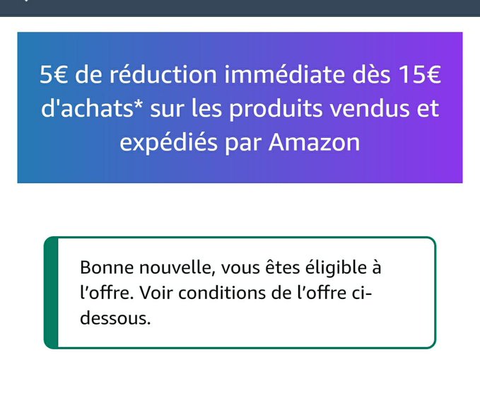Dealabs's tweet photo. Offre de retour 🐀  
5€ de réduction dès 15€ chez Amazon, je vous laisse checker si vous êtes éligible 👇 
➡️ https://t.co/mt9jsrGAQT ⬅️ https://t.co/FfncWuW9MJ
