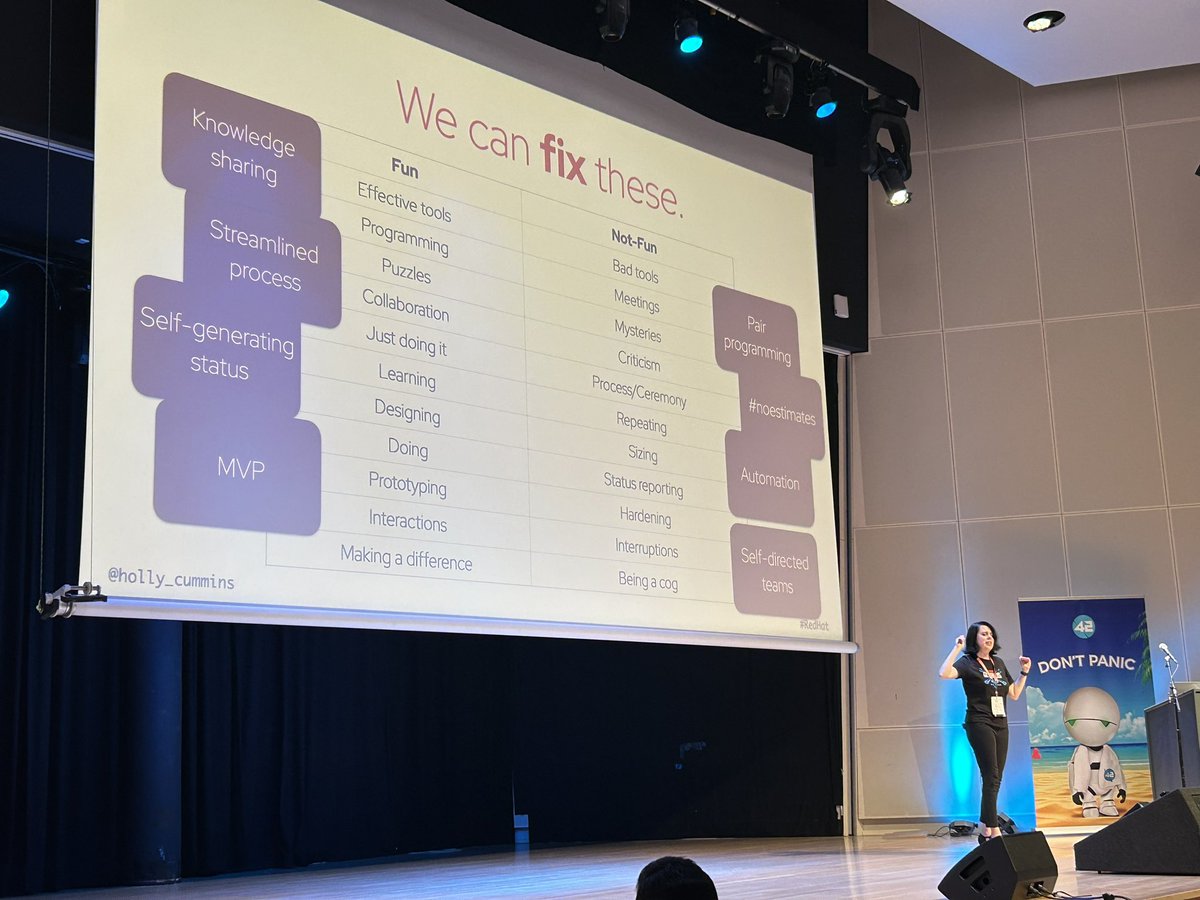 shoogerbrugge's tweet photo. @holly_cummins thanks for the fun at #joyofcoding2023. Coding is fun, sometimes a puzzle, a game, but letβs try to keep it fun for developers. https://t.co/XPzIo0svqT