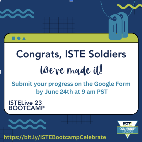 ISTEcommunity's tweet image. 💫Don&apos;t forget to submit the required form before June 24th, 9 am PST.  Even if you didn’t complete all the weeks or events still fill out for your chances to win. The more activities you did the more chances you have.
bit.ly/ISTEBootcampCe…
#ISTELive #ISTEchat @gret @fmargret