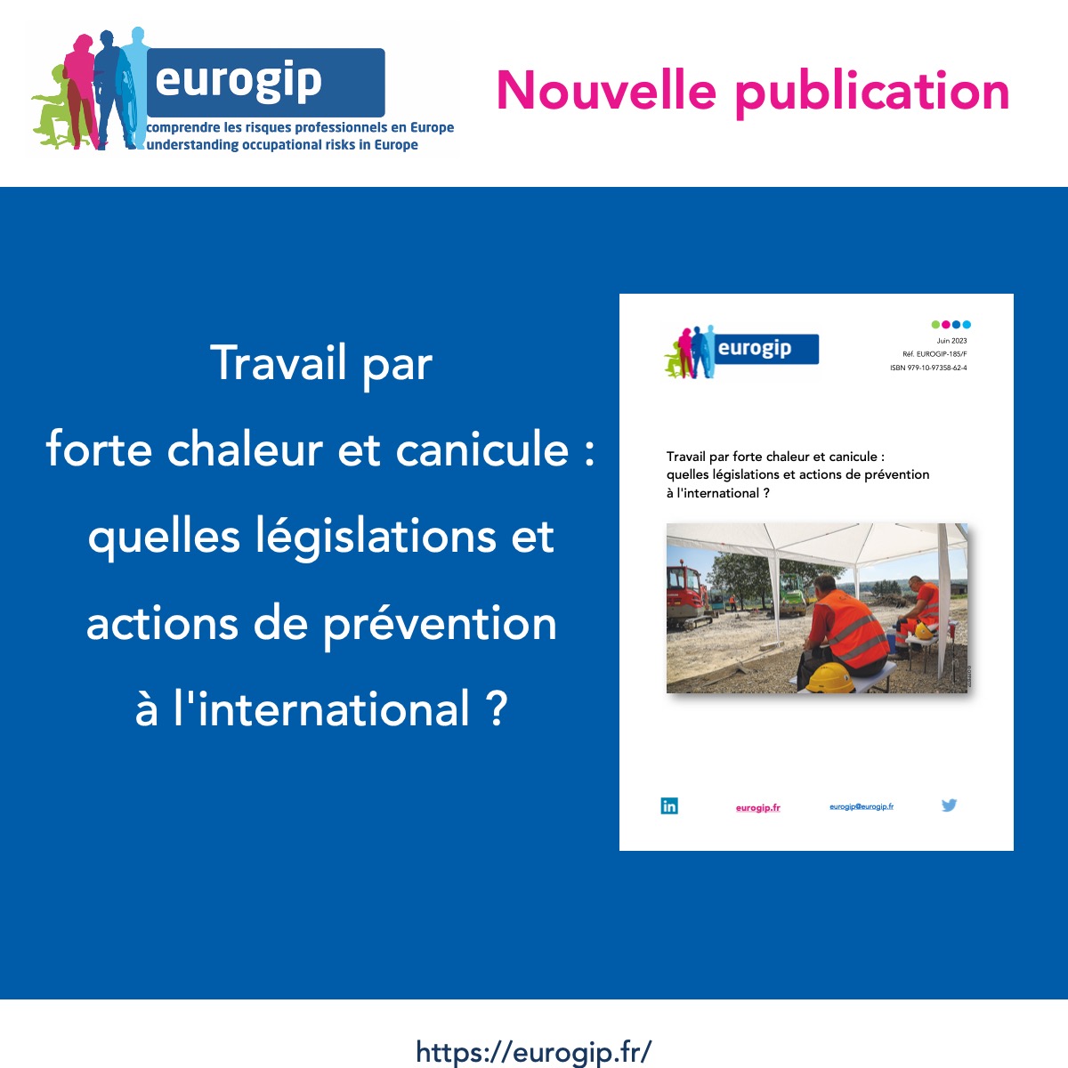 eurogip's tweet photo. Quelles sont les règles à l’international pour travailler par #forte #chaleur et en période de #canicule ?

Aperçu des mesures dans plus de 25 pays dans le nouveau rapport d'EUROGIP

https://t.co/AjQpElXkw6 https://t.co/D5RYSTLGlE