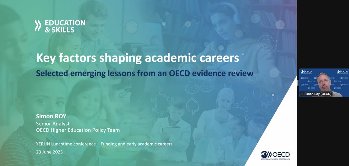 Join the #YERUNlunchtimeseries on funding schemes and their implications for early #academiccareers and listen to Simon Roy's highlights on the OECD’s upcoming study on academic careers, which will be presented to the <a href="/EU_Commission/">European Commission</a> later this year👏

👉 lnkd.in/ewGVGSCP