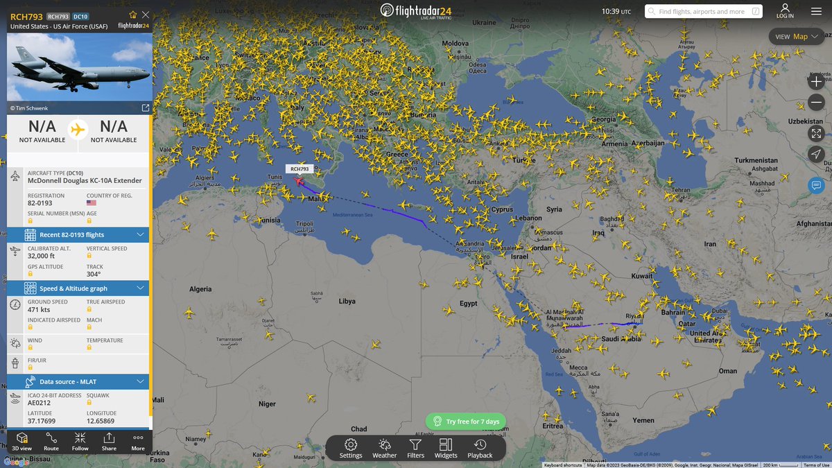 June 23, 2023
#Prince Sultan Air Base #Rota NSA #Fairfield Travis Air Force Base

#RCH793 #AE0212 USAF KC-10A Extender