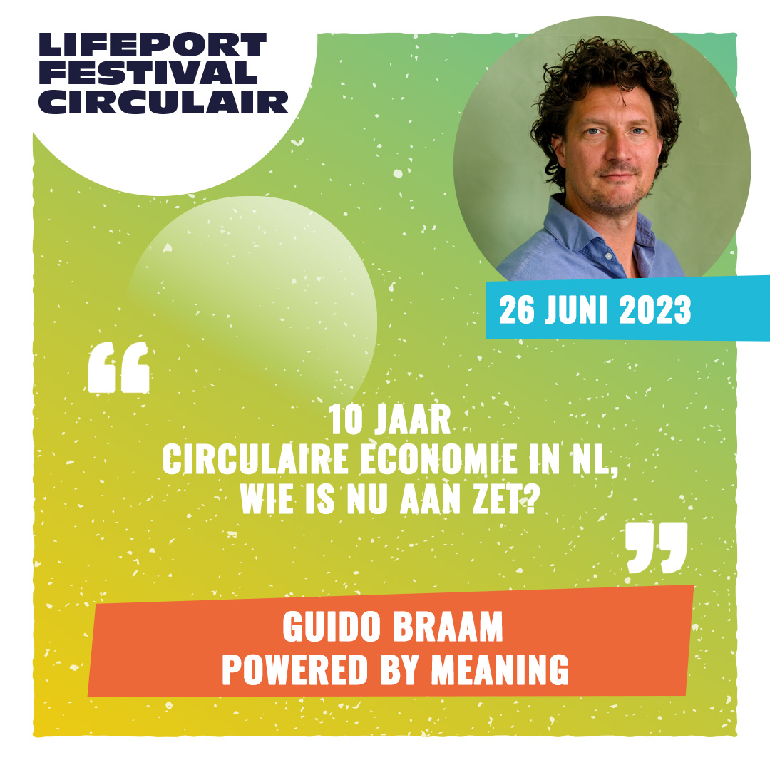 Deze inspirerende spreker wil je maandag niet missen!
Het Lifeport Festival Circulair opent met ondernemer en Circular Hero @GuidoBraam #lifeport #mkb #circulair #innovatie