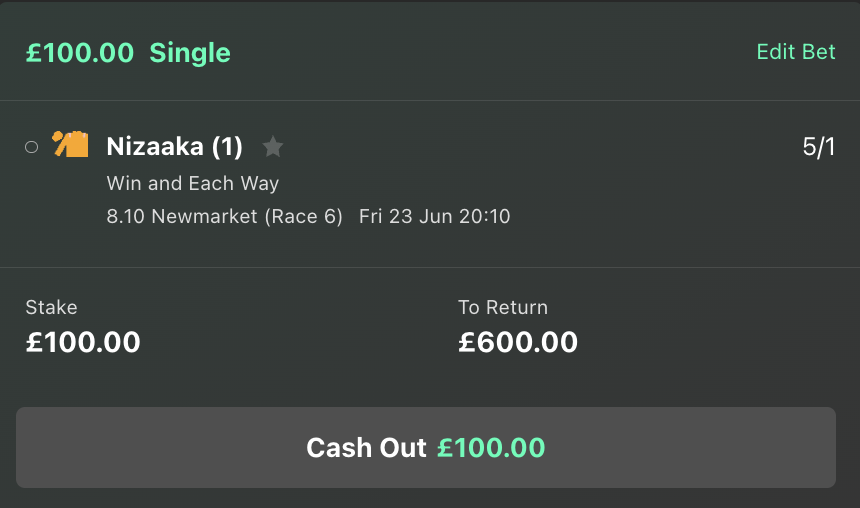 Todays Horse Racing NAP 🏇

8.10 Newmarket 

Nizaaka to WIN

Odds = 5/1 ✅