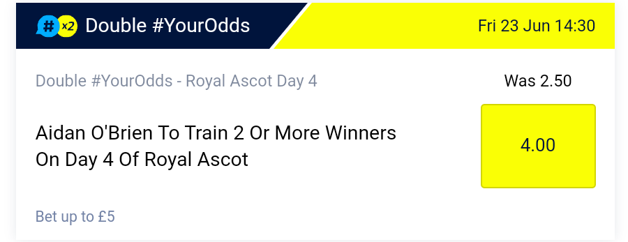 LightningValue's tweet photo. Royal Ascot Special - Aiden O'Brien 2+ Winners
3pt Win @ 3/1 or 4.0 (WHill) https://t.co/KINzJKDYm3