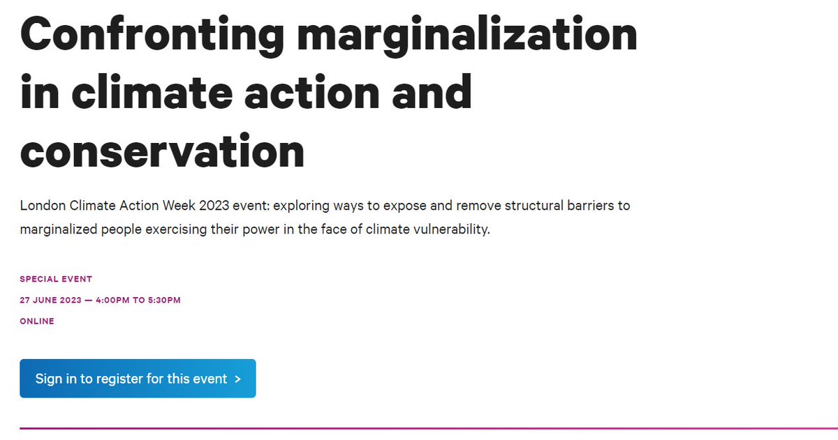 🌍Confronting marginalization in climate action & conservation

Join us & @CH_Environment online (no in-person event) for an important discussion with speakers:

@helentugendhat
@darylbosu
@hindououmar
@tosimm
Jenny Lopez
Ramson Karmushu
Thiago K Uehara

✍️chathamhouse.org/events/all/spe…