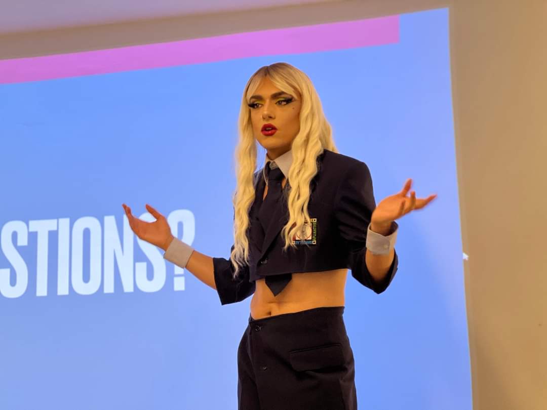 ojq_ORCA's tweet photo. Last week, to celebrate Pride Month, we were joined by Adelina Rose in a lecture on drag as an art form. https://t.co/p5SDIDrfOV
