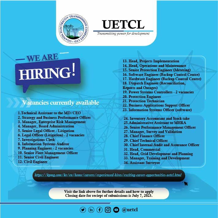 We are looking forward to seeing you joining our @uetcl team.