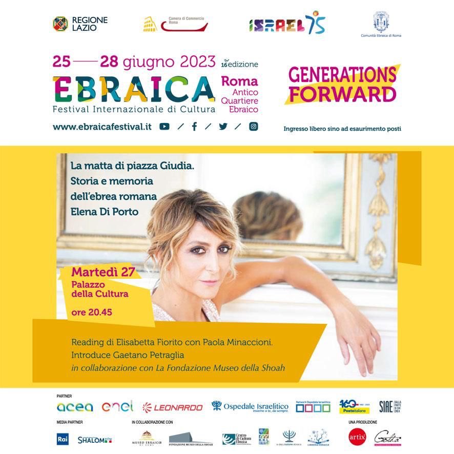 In occasione di <a href="/EbraicaFestival/">Ebraica-Festival Internazionale di Cultura</a> non perdetevi questo quartetto <a href="/giuntina1980/">Giuntina</a> : Roy Chen con Giancarlo De Cataldo e reading di <a href="/minaccioni/">Paola Minaccioni</a> su Elena Di Porto, la matta di Piazza Giudia di Gaetano Petraglia. Vi aspettiamo!