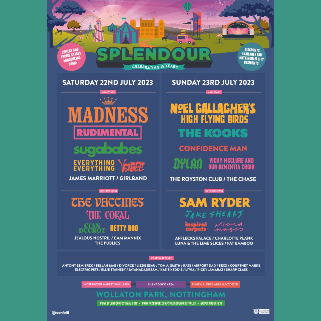 We'll be pouring pints at Nottingham's @splendourfest! Fancy winning two tickets so you can join us? Winner announced 07/07