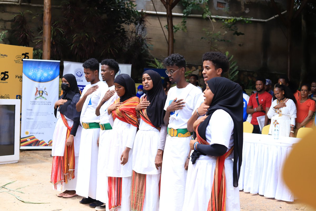 mtnug's tweet photo. ALL REPRESENTED: National Anthems and traditional dances from Somalia, DRC, Eritrea, Sudan and others as we celebrate the end of #YelloCare2023. Follow updates on what MTN has brought for the community at @refugeandhope in Kansanga. #DoingForTomorrowToday https://t.co/RF1kLu9MvD