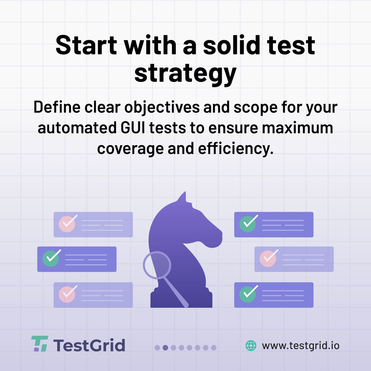 testgridio's tweet image. 🛠️ Choose a reliable automation framework that supports your platform for seamless maintenance and scalability. #AutomationFramework
⭐ Prioritize critical user flows and functionalities to validate key aspects of your application. #TestCaseSelection