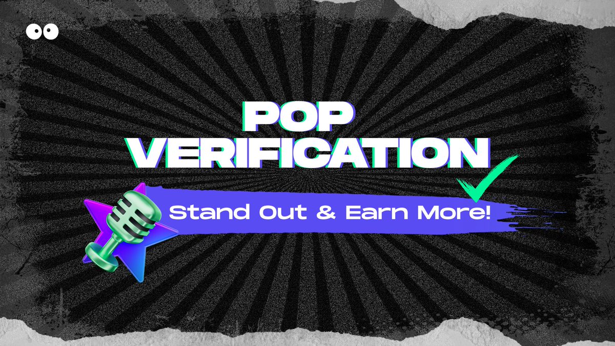 💜Get Verified on Pop Dapp & earn more!💜

Your $PPT earnings should multiply when you are successfully verified on Pop Dapp by linking your third-party social media platform. Here's how!

#Pop #PopVerification #PopDapp $PPT @popapp_official