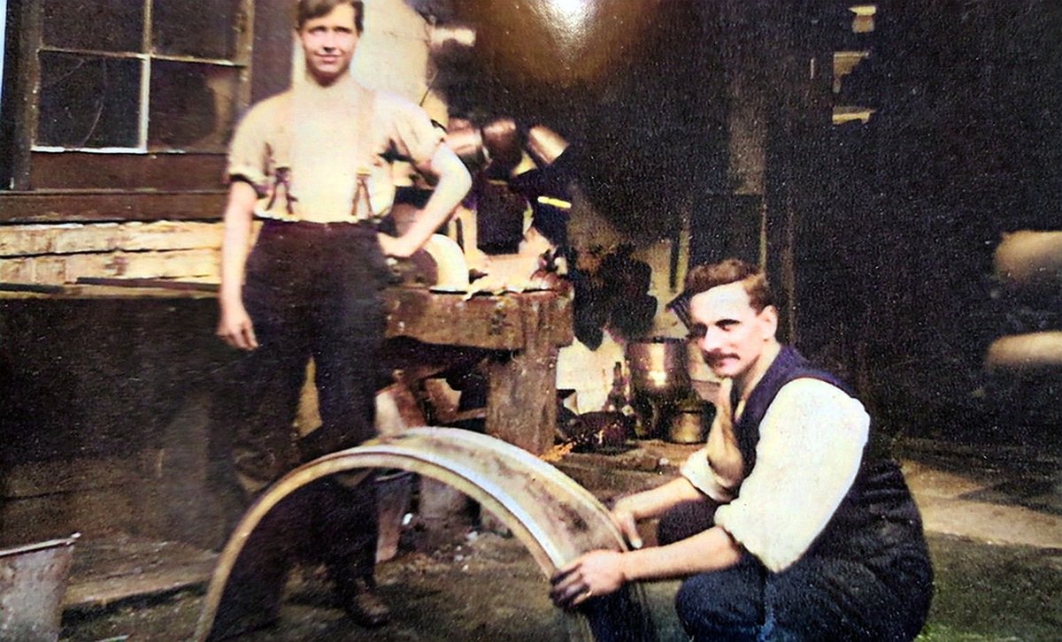 Taken around 1921 this photo shows our Founder's grandfather, who was a tinsmith and a wheelwright, in his workshop in Gloucester. At 51 years old, not only is TGS one of the longest-standing converters in the UK, but automotive has been in our blood for over 100 years now.