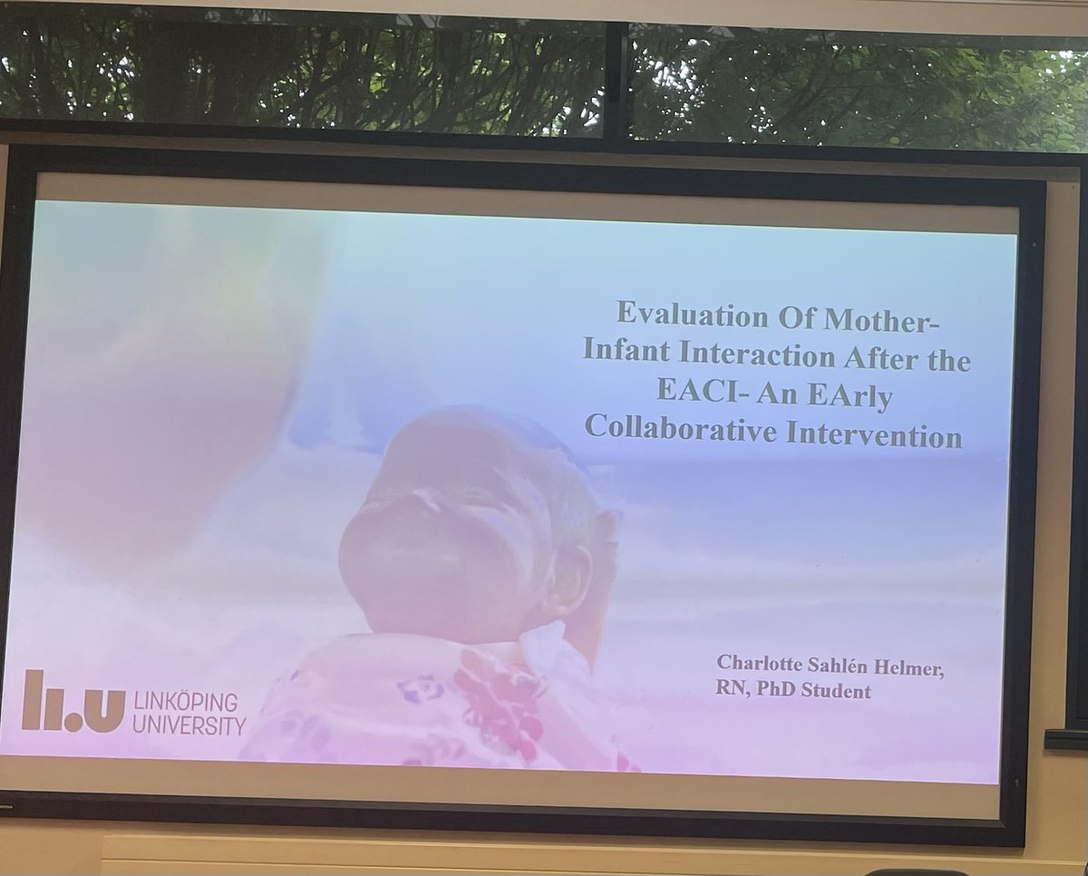 Great presentation by PhD student Charlotte presenting finding and preliminary results from the Early Collaborative Intervention in the NICU #IFNC16