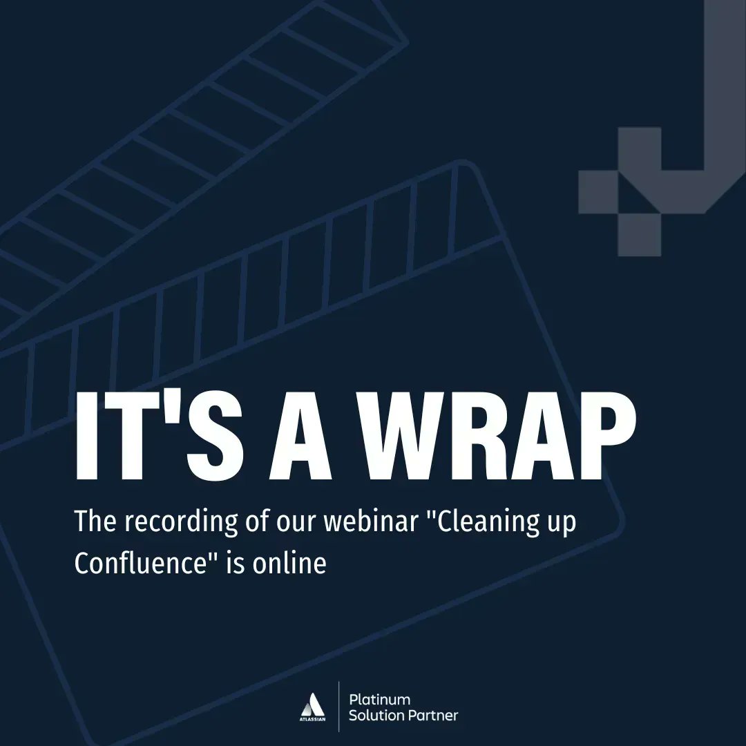 jodocus_io's tweet photo. You missed our webinar "Cleaning up #Confluence – #AutomatedContentLifecycleManagement made simple" or want to watch it again? Then we've great news! You can now watch the recording 👉 https://t.co/8mclQcHA8y
#atlassian #cloud #ContentLifecycleManagement https://t.co/4ZrW60k234